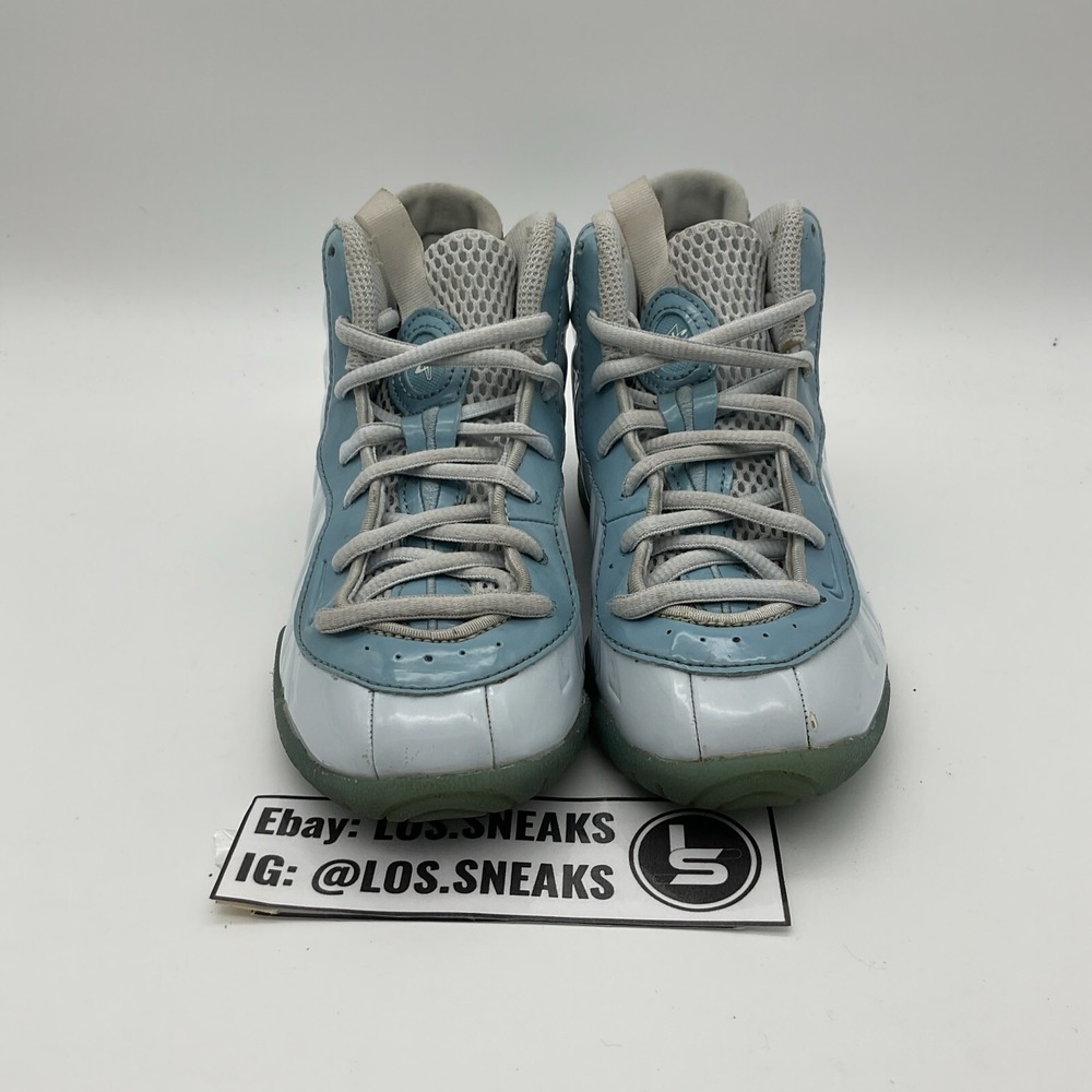 Nike Kids White & Light Blue Foamposite Sneakers - Picture 5 of 8